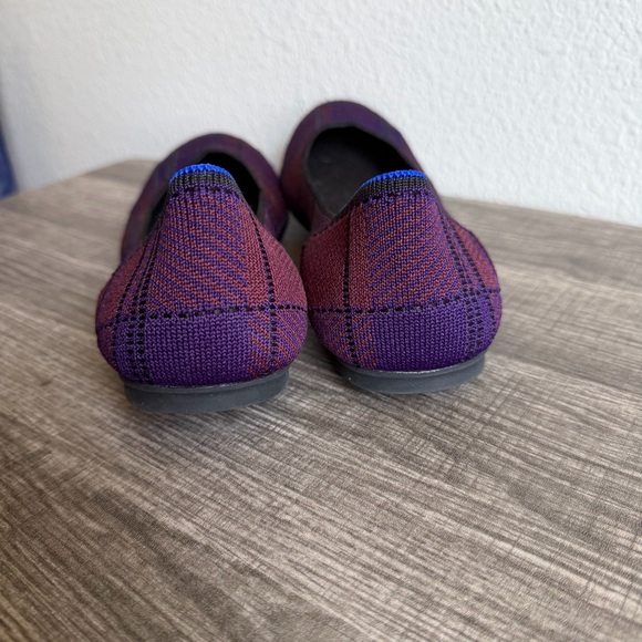 Rothy's The Square Flats in Cranberry Plaid Women’s Size 12 Purple Pink - Picture 4 of 9